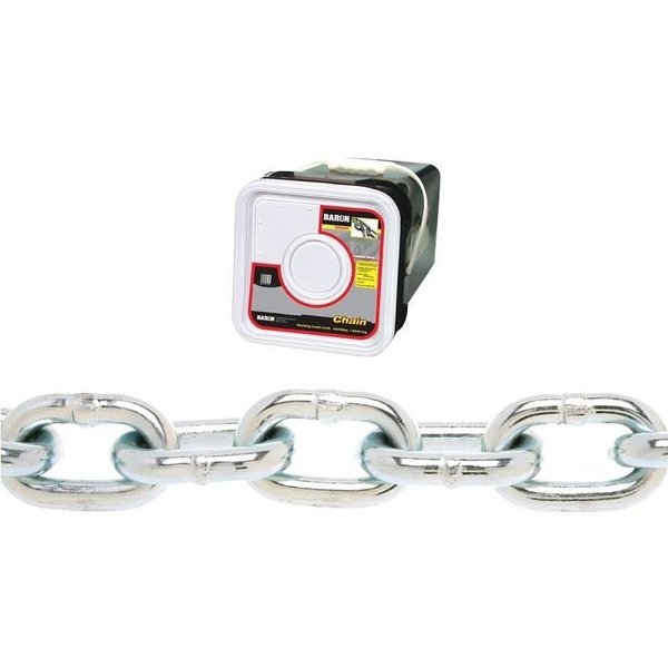 Baron Proof Coil Chain, 516 in, 75 ft L, 30 Grade, Steel, Zinc PC30516SP